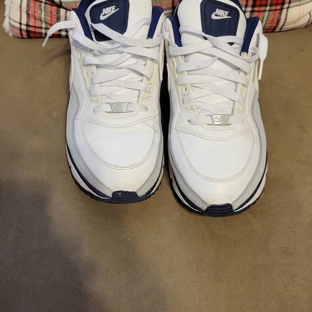 Nike White and Blue Sneakers